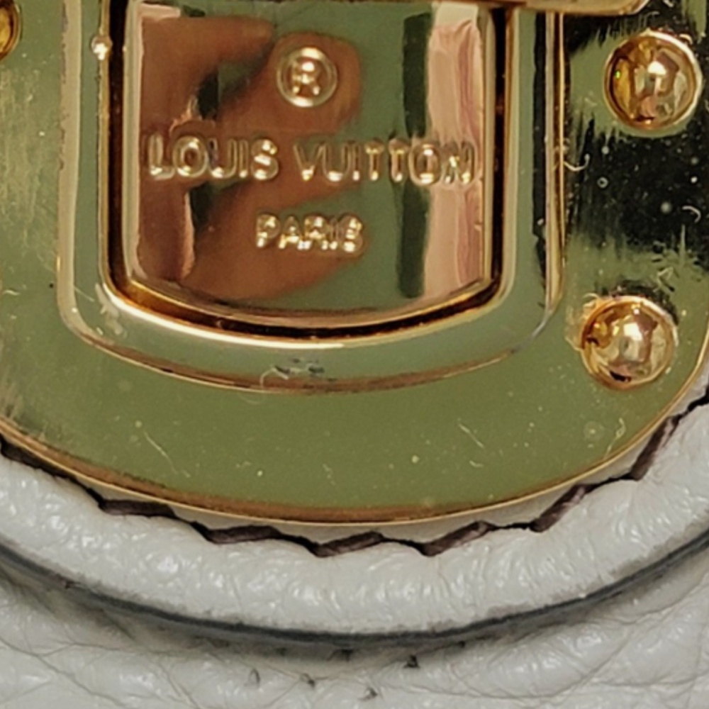 Louis Vuitton Grande Vert GRIS Mahina Leather Handbag GM XL Purse Satchel TH2097 - Picture 10 of 16